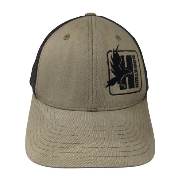 Hawktech Fitted Mesh Back Trucker Hat Brown L/XL Colorblock Richardson - Picture 1 of 9